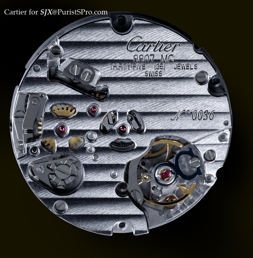 movement in the Cartier Central Chronograph