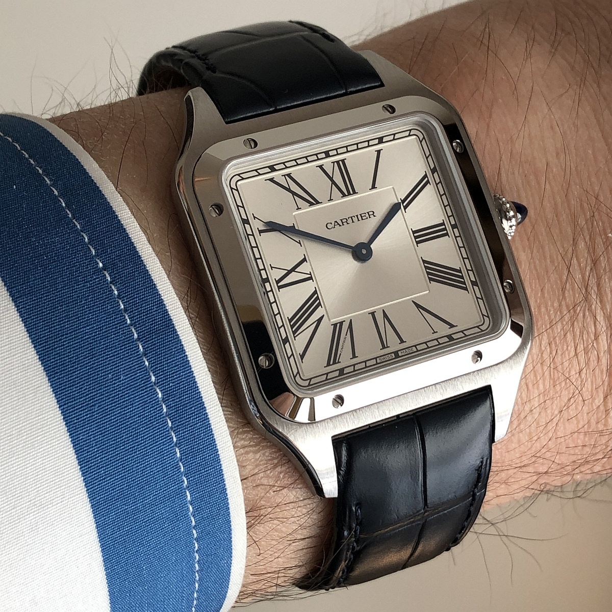 cartier santos extra large watch