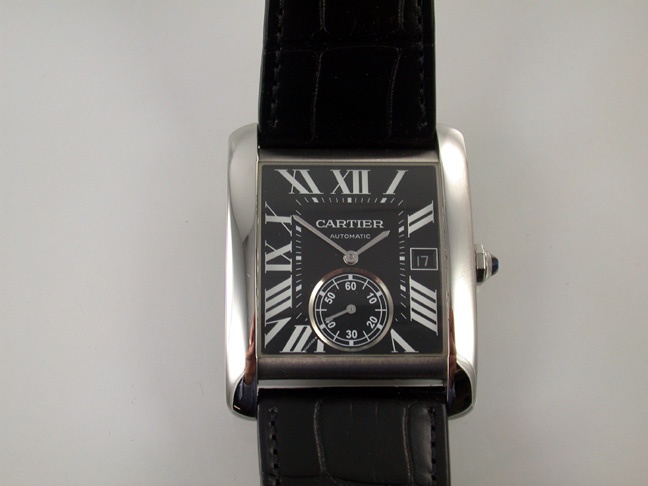 cartier tank mc black