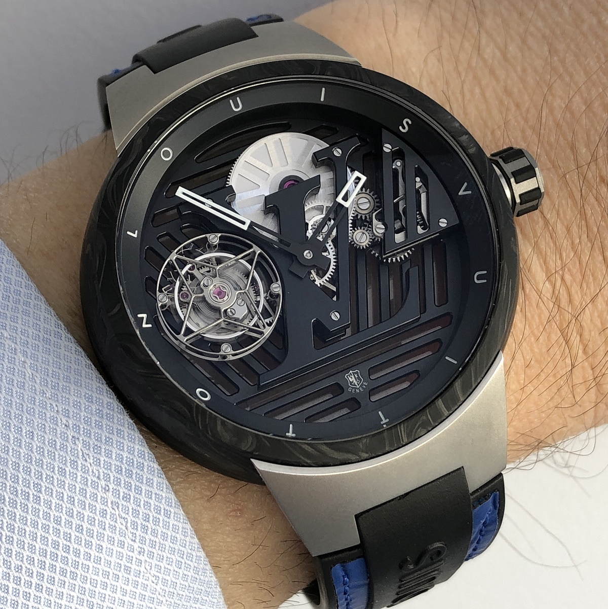 louis vuitton skeleton watch